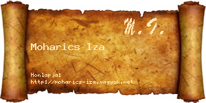 Moharics Iza névjegykártya